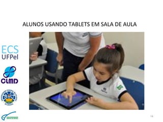 ALUNOS USANDO TABLETS EM SALA DE AULA
14
 