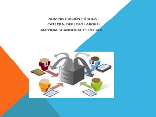 ADMINISTRACIÓN PÚBLICA
CATÉDRA: DERECHO LABORAL
ANTONIA GHANNOUM 15.192.436
 