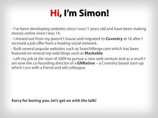 Hi, I’m Simon! ,[object Object]