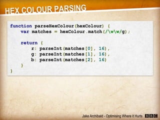 JavaScript - Optimising Where it Hurts (Jake Archibald)