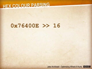 JavaScript - Optimising Where it Hurts (Jake Archibald)