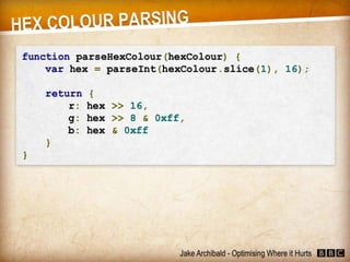 JavaScript - Optimising Where it Hurts (Jake Archibald)