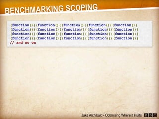 JavaScript - Optimising Where it Hurts (Jake Archibald)