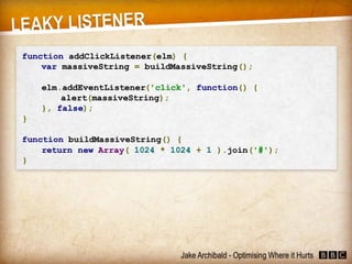 JavaScript - Optimising Where it Hurts (Jake Archibald)