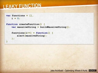 JavaScript - Optimising Where it Hurts (Jake Archibald)