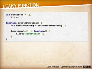 JavaScript - Optimising Where it Hurts (Jake Archibald)