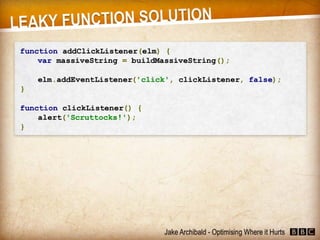 JavaScript - Optimising Where it Hurts (Jake Archibald)