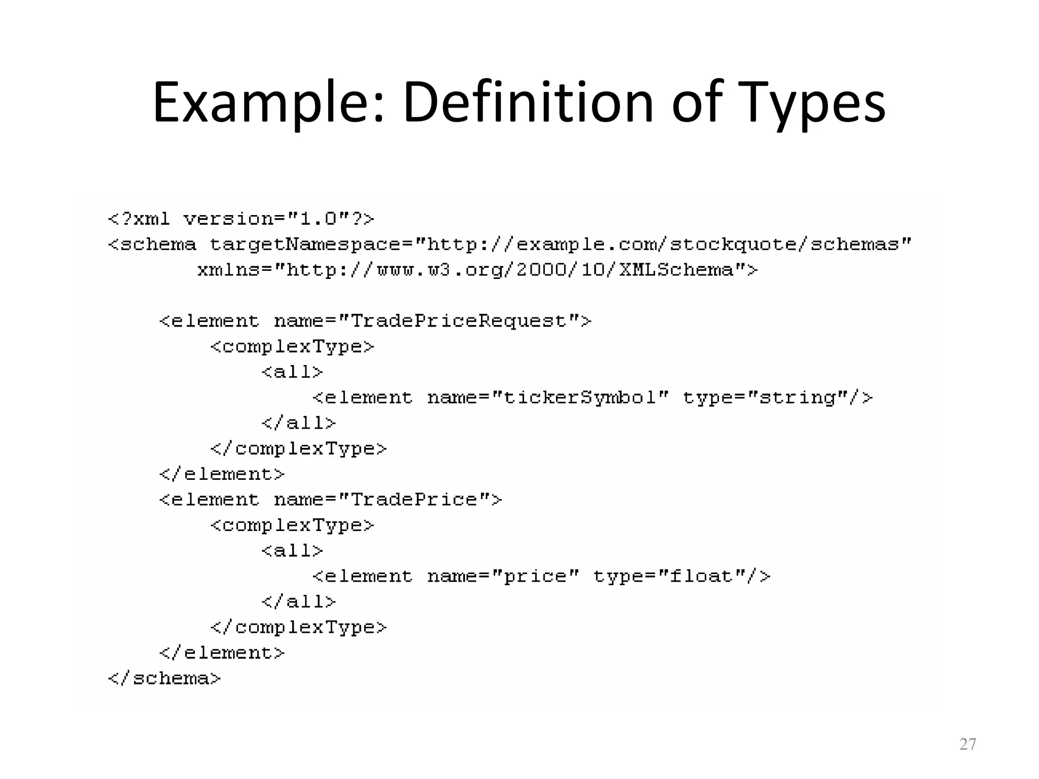 Example: Definition of Types
27
 