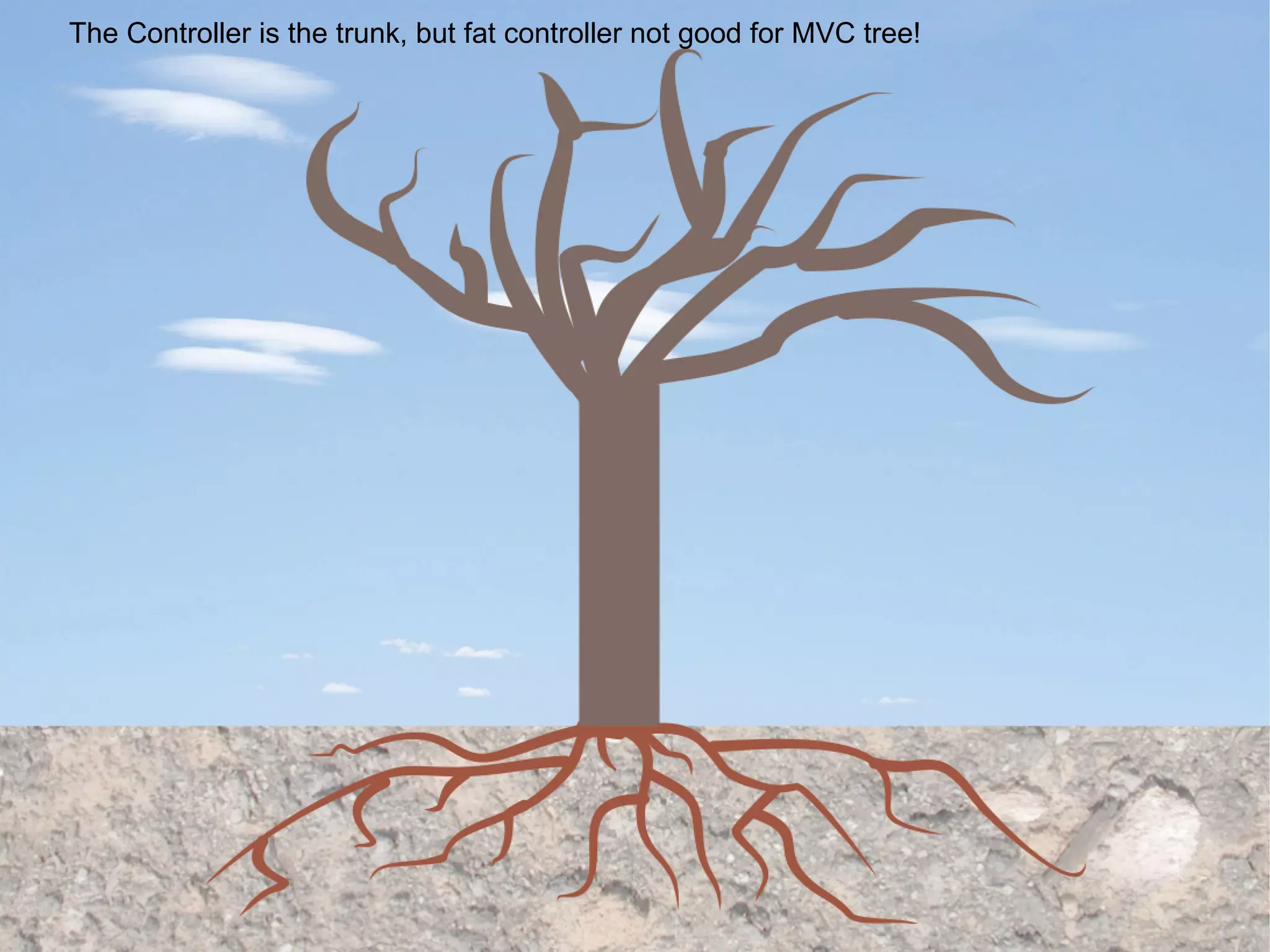 The Controller is the trunk, but fat controller not good for MVC tree! 