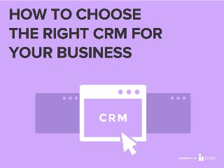 10 THINGS YOU NEED
TO KNOW BEFORE
CHOOSING A CRM
SOLUTION
A guide to making a smart decision for your team

 