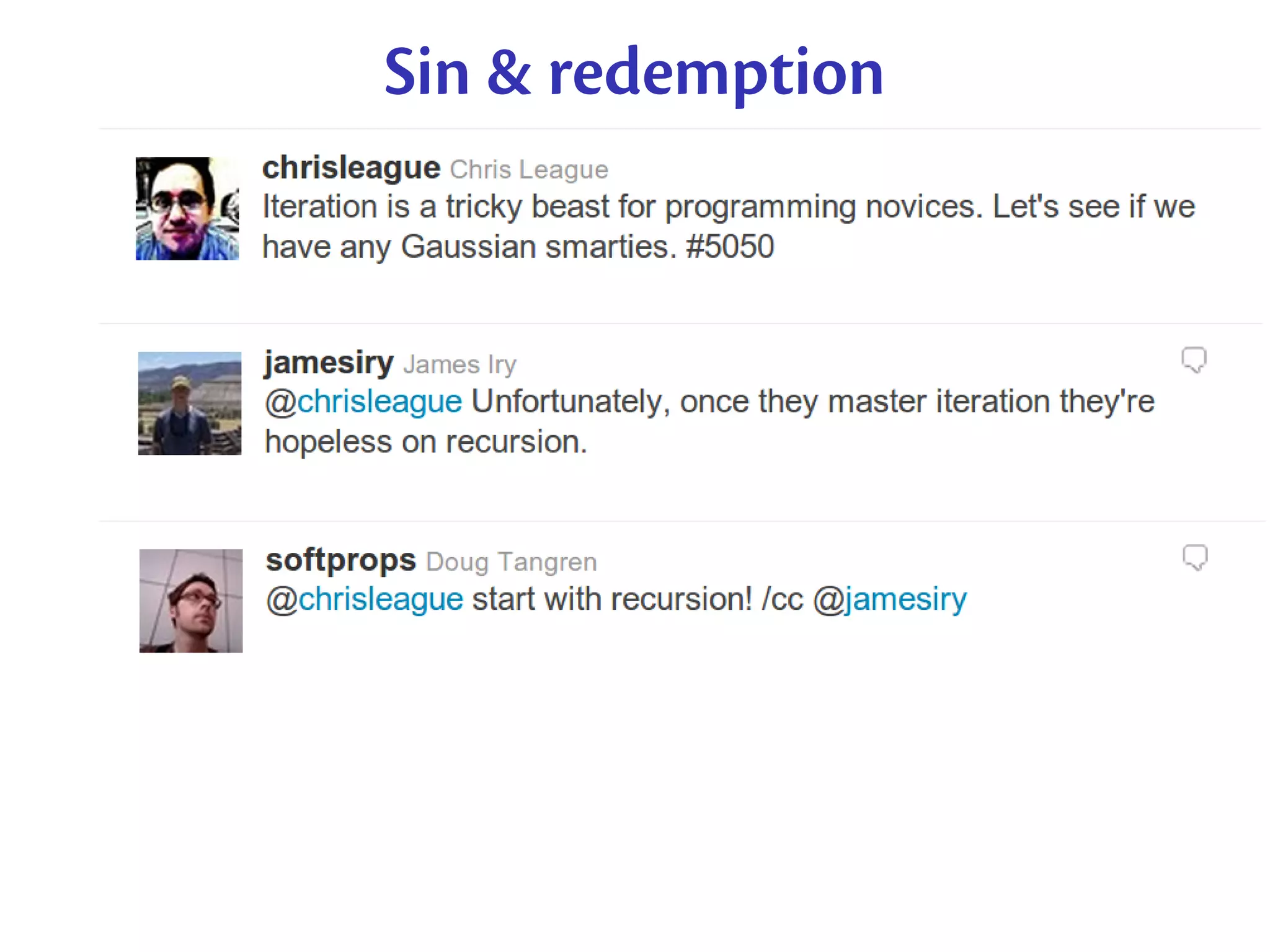 Sin & redemption
 