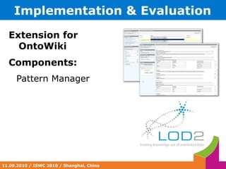 Concepts Basic Evolution Pattern Atomic evolution and refactoring operation 