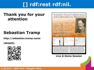 Execute queries lang = en type : LANG s type : TEMP p type : TEMP ltrl type : TEMP SELECT DISTINCT  ?s ?p ?ltrl  WHERE { ?s ?p ?ltrl . FILTER ( isLiteral( ?ltrl ) )  FILTER ( lang( ?ltrl ) = '' ) } INSERT: %s% %p% setLanguage(%literal%,%lang%) (e.g.:  foaf:Person rdfs:label 'person'@en ) DELETE: %s% %p% %literal% (e.g.:  foaf:Person rdfs:label 'person' ) V S U 