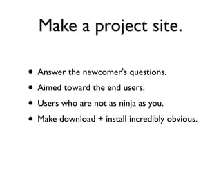Projects, Community and Github: 4/10/2011 Slide 15