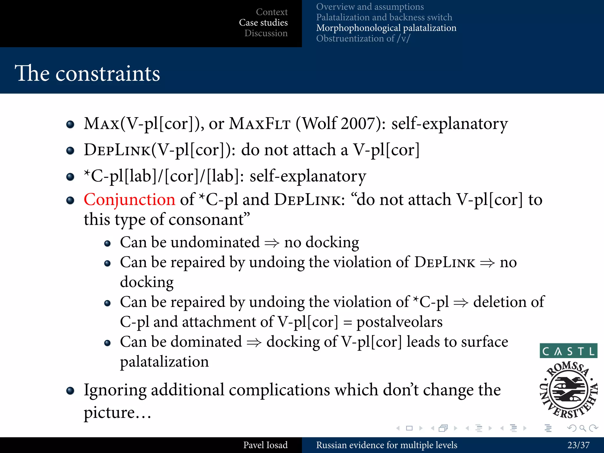 Discuss some speciﬁc alternatives to a serialism-based analysis
       e issue of intermediate levels
          