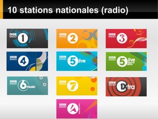 10 stations nationales (radio)
 