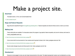 Make a project site.
 