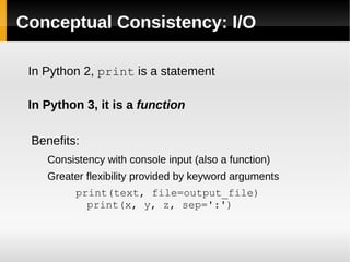Redundancy: Iteration in Python for character in string: print character for number in numbers: print number input_file = open('foo.txt') for line in input_file: print line, One syntax  works for strings, lists and text files! 