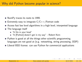 Python for Financial Data Analysis with pandas | PPT