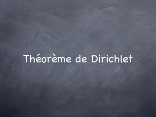 Théorème de Dirichlet
 