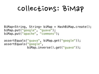  example
Before:
public Period(Date start, Date end) {
     if (start.after(end)) {
          throw new IllegralArgumentException(Start cannot be after end);
     }
     this.start = start;
     this.end = end;
}



After:
public Public(Date start, Date end) {
    checkArguments(start.after(end), Start cannot be after end);
    this.start = start;
    this.end = end;
}
 