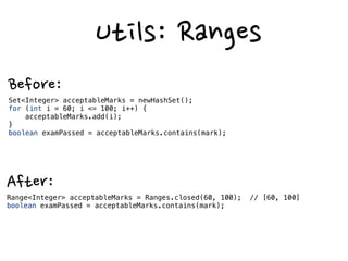  (IndexOutOfBoundsException)
•etc
 