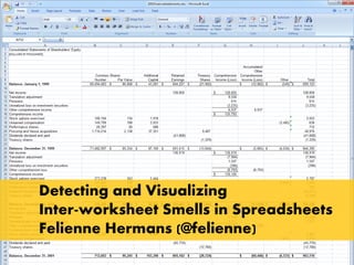 Detecting and Visualizing
Inter-worksheet Smells in Spreadsheets
Felienne Hermans (@felienne)
 