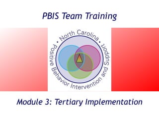 PBIS Team Training




Module 3: Tertiary Implementation
 
