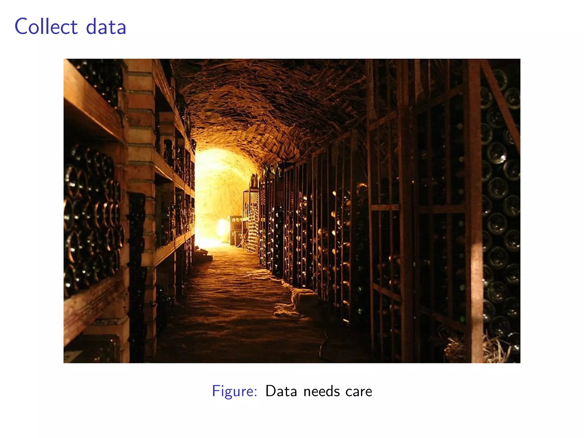 Collect data
Figure: Data needs care
 
