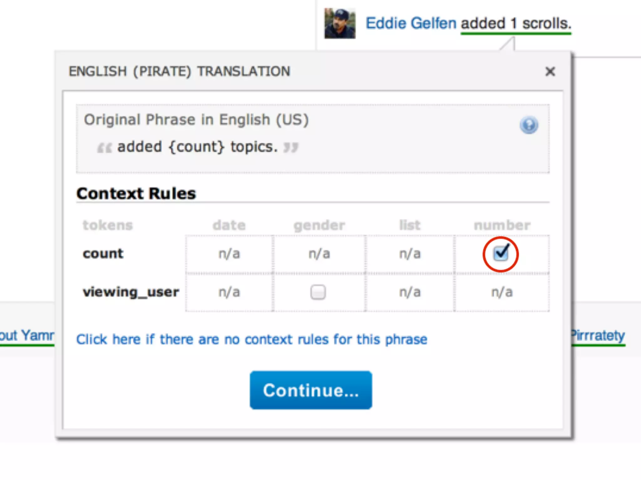 Linguistic Potluck: Crowdsourcing localization with Rails