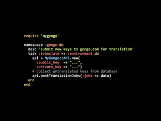 Linguistic Potluck: Crowdsourcing localization with Rails