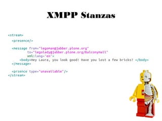 XMPP Stanzas
 