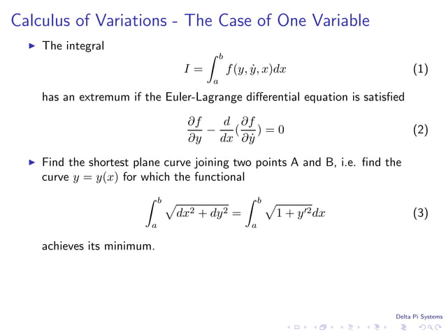 Introduction to Calculus of Variations | PDF