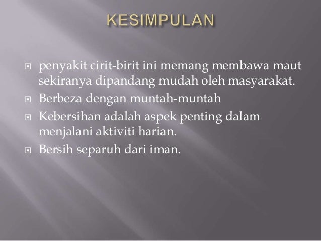CIRIT-BIRIT DI KALANGAN BAYI & KANAK-KANAK