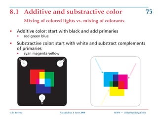 8.1 Additive and substractive color                                                      75
               Mixing of color...