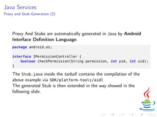 Stub Java Android Internals (This is not the droid you’re loking for...) | PDF