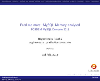 Feed me more: MySQL Memory analysed