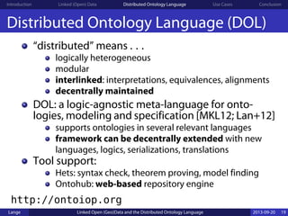 Linked Open (Geo)Data and the Distributed Ontology Language – a perfect ...