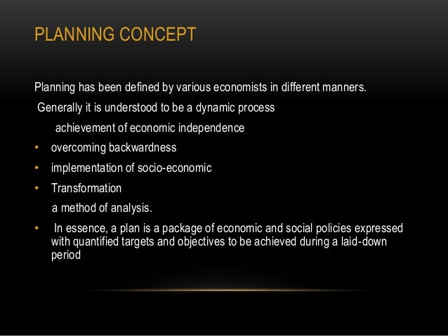 Planning Machinery