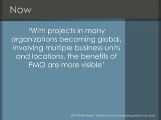 Now
‘With projects in many
organizations becoming global,
involving multiple business units
and locations, the benefits of...