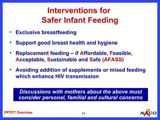 Prevention of Parent To Child Transmission PPTCT | PPT