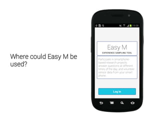 Where could Easy M be
used?
 