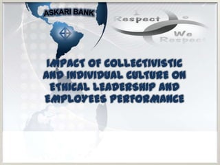 IMPACT OF ETHICAL LEADERSHIP ON EMPLOYEE PERFORMANCE WITH PERSPECTIVE ...