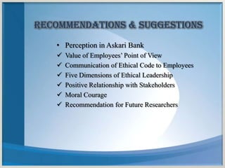 IMPACT OF ETHICAL LEADERSHIP ON EMPLOYEE PERFORMANCE WITH PERSPECTIVE ...