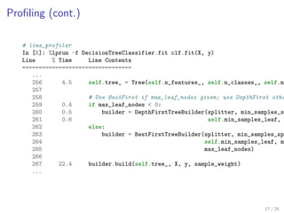 Outline 
1 Basics 
2 Scikit-Learn implementation 
3 Python improvements 
14 / 26 
 