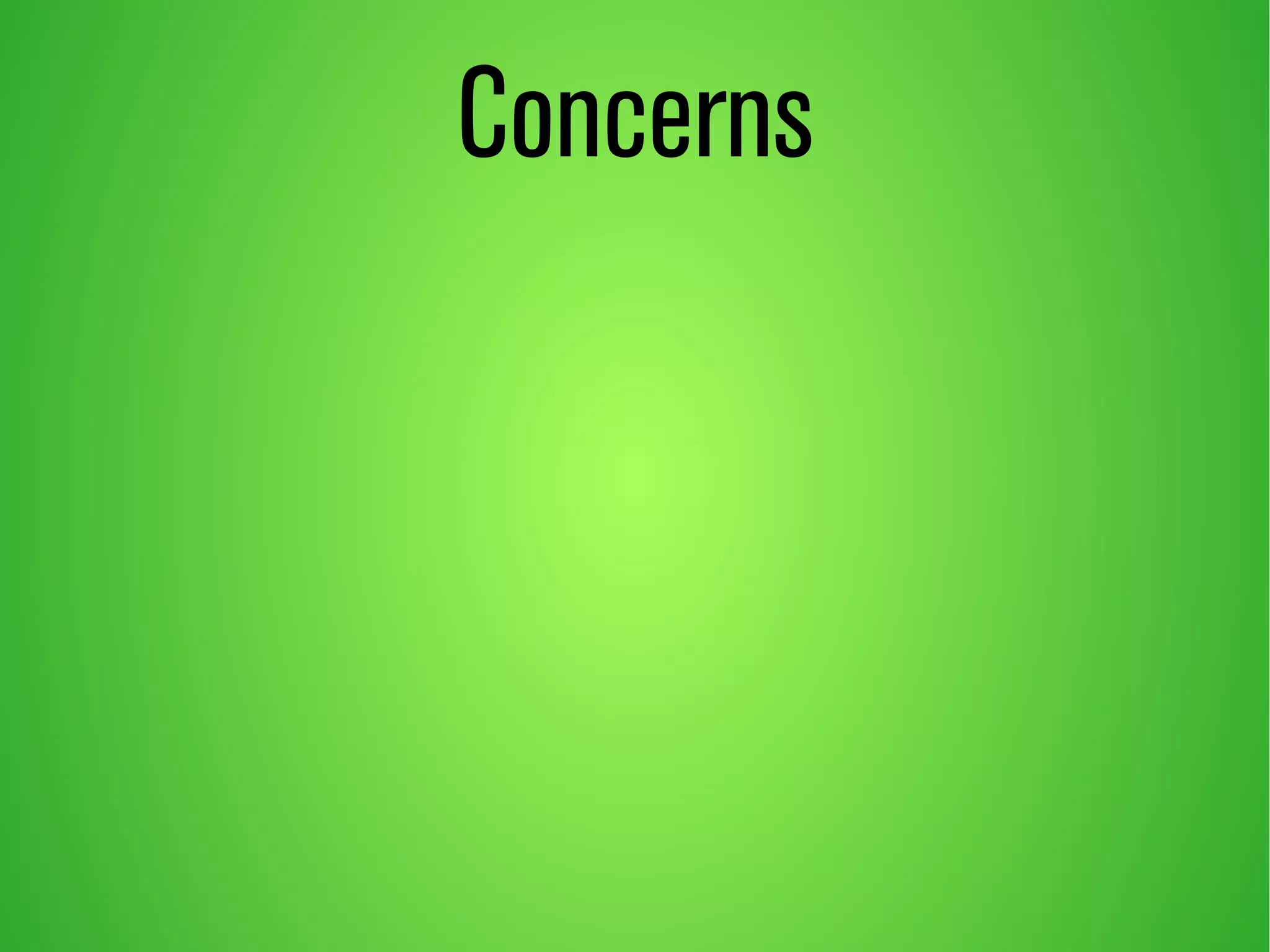 Concerns 
 