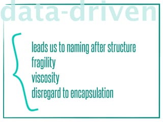 leadsustonamingafterstructure 
fragility
viscosity
disregardtoencapsulation{
data-driven
 