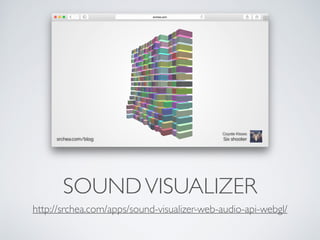 SOUNDVISUALIZER
http://srchea.com/apps/sound-visualizer-web-audio-api-webgl/
 