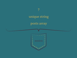 ?
unique string
posts array
session
 