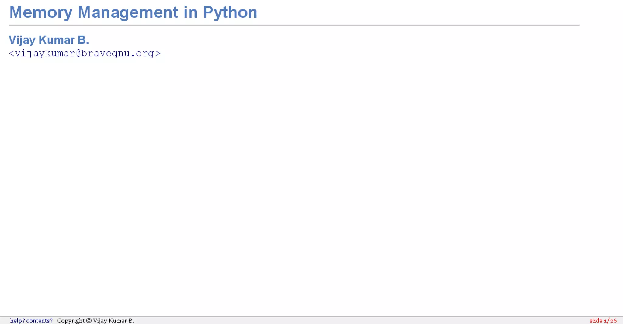 Memory Management in Python | PPT